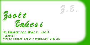 zsolt bakcsi business card